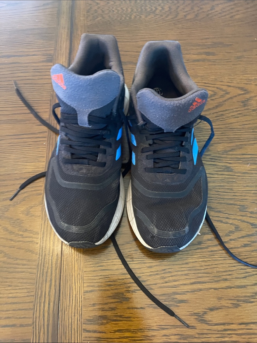adidas Men's Black and Blue Athletic Running Sneakers